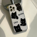 ブラックキャットフォーンケース / Black cat Phone Case 01