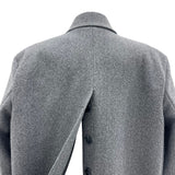 [UNISEX] Wool back button maxi long coat (Gray)