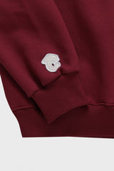 ベーシックラインロゴスウェットシャツ・バーガンディ［ユニセックス］ / Basic Line Logo Unisex Burgundy Sweat Shirt