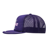 スローガン刺繍トラッカー キャップ/SLOGAN EMBOSSING TRUCKER BALL CAP PURPLE
