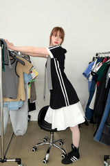 V NECK LINE OPS (BLACK)