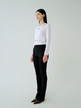 DOUBLE LAYERED LONG SLEEVE T-SHIRT (WHITE) (6600164049014)
