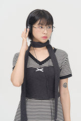 リボンニットチューブトップ