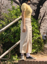 イージーコットンロングスカート / Easy Cotton Long Skirt (3 colors)