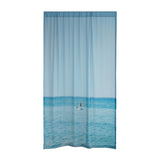 marine blue curtain