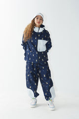 ロイヤルフリースフードジャケット / BSR2223FWJK103 ROYAL FLEECE HOODED JACKET MINI BEAR RABBIT NAVY