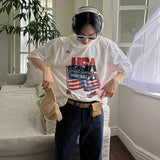 バスケットプリントTシャツ/Basket Print T-shirt (2 color)