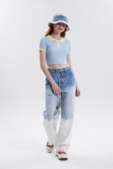 グラデーションワイドジーンズ / GRADATION WIDE JEANS