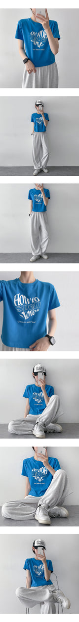 ハウトゥーハートクロップ半袖Tシャツ / How to Heart Crop Short Sleeve Tee