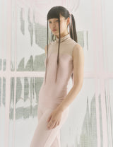 Two-tone Turtleneck Top (NUDEPINK)