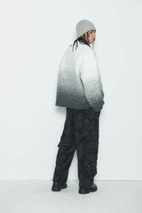 Grey Gradation Sherpa Fur Jacket