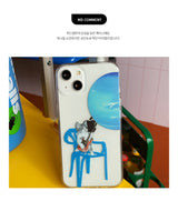 ブルーキャットチャン iPhoneケース