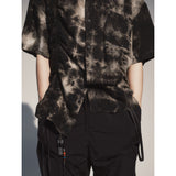 ブリーチダイングストラップシャツ / BLEACH DYEING STRAP SHIRT_BK