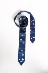 ローズサテンタイ / ROSE SATIN TIE #NAVY