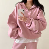 [BELLIDE MADE] Sailor Loose Fit Double-Sided Raised Half Zip-Up Sweat