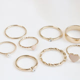 ジェリーハートリングセット / Jelly Heart Ring 7 set (2 color)