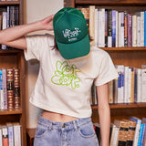 Graffiti Crop T-Shirts Cream