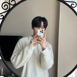 ハチボタンカラーニットウェア / LMN Hachi Button Collar Knitwear (7 colors)