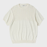 ケーブルハーフスリーブニット/CABLE HALF SLEEVE KNIT (IVORY)