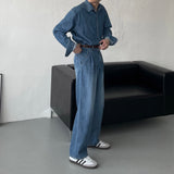 コールマンリネンツータックデニム / LE Coleman Denim Long-Sleeved Shirt