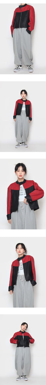 レイシングクロップレザージャケット / Racing Crop Leather Jacket