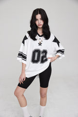 フットボールスタージャージオーバーサイズTシャツ / FOOTBALL STAR JERSEY OVERSIZED T-SHIRT OFF WHITE