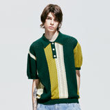 フラワーガーデン3パターンハーフニットピケ / flower garden 3 pattern half knit pique green