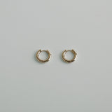 シルバーボールドピアス(ワンタッチ)/SILVER BOLD EARRING (one-touch) (14k gold plated)