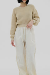 ウールバルーンVネックニット / Wool balloon V-neck knit (5color)