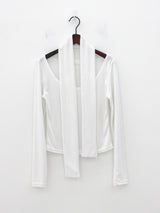 シンプルスカーフTシャツ / Simple scarf T-shirt (3color)
