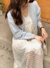 Kaya Cotton Mix Knit Cardigan (4color)