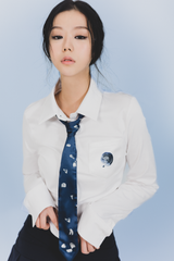 ローズサテンタイ / ROSE SATIN TIE #NAVY