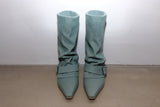 Hug belt boots _Sage denim