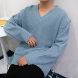 SK オーバサイズフィットショルダーボタンニット/SK Oversized Fit Shoulder Button Knitwear (4 colors)