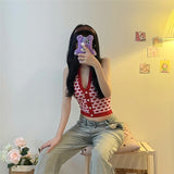 レッドハートホルタートップ/red heart halter top