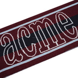 BASIC LOGO STRIPE MUFFLER WINE