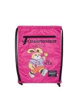 WITTY BUNNY YOUTHHOSTEL GRAPHIC GYM SACK [PINK]
