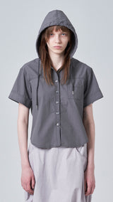 フードシャツ/Hooded shirt_charcoal