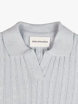 CABLE HENRY NECK PULLOVER_SKY BLUE