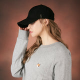 Silver stud over fit ball cap black (4618082353270)