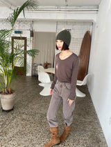 Chestnut latte wide pants