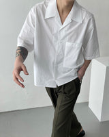 YM クリースクロップドシャツ / YM Crease Cropped Shirt (4 colors)