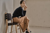 Vボタンカーディガン/V BUTTON CARDIGAN_SMOKE