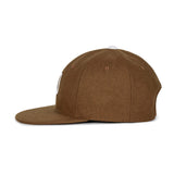 VA Square Applique Wool Baseball Cap / Brown
