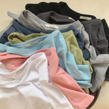 デイリーラベルセミクロップショートスリーブTシャツ