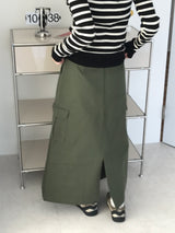 ラッシュバックスリットロングスカート