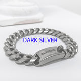 スチール ライン カーブ チェーンブレスレット / [BLESSEDBULLET]STEEL LINE CRUVE CHAIN BRACELET_ANTIQUE SILVER/ANTIQUE GOLD