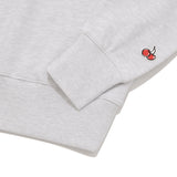 CHERRY OPEN COLLAR SWEATSHIRT [MELANGE GRAY]