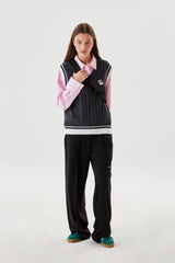 COLLECTION BELT POINT TWO TUCK PANTS [BLACK]