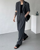 CR スローリネン半袖ジャケット / CR Slow Linen Half Sleeve Jacket (2 colors)